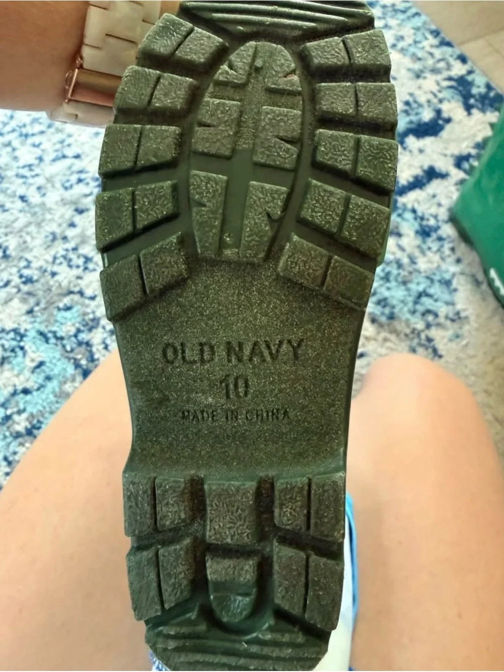 Old Navy Kids Green Dino Rain Boots - Cute Waterproof Wellies